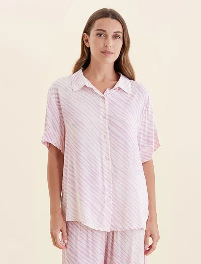 Papinelle Tatiana Short Sleeve Top In Pink