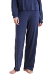 Papinelle Tencel® Modal Soft Drawstring Waist Sleep Pants In Navy Melange