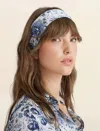 Papinelle Toile De Jouy Bandana In Ecru