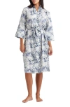 Papinelle Toile De Jouy Cotton Robe In French Blue