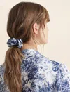 Papinelle Toile De Jouy Silk Scrunchie In Ecru