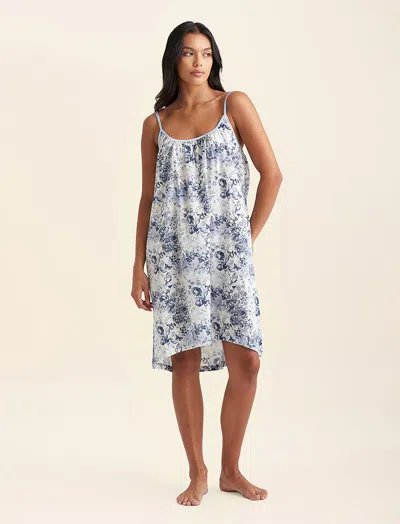 Papinelle Toile De Jouy Strappy Nightie In Gray