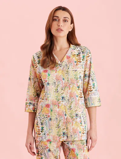 Papinelle Tresco Crop Sleeve Shirt In Ecru