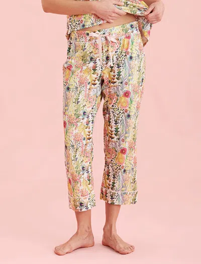 Papinelle Tresco Knit Crop Pant In Gold