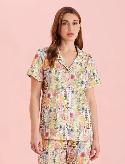 Papinelle Tresco Knit Short Sleeve Shirt In Neutral