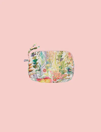Papinelle Tresco Quilted Small Cosmetic Bag In Ecru