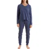 Papinelle Super Soft Waffle V-neck Top And Jogger Set
