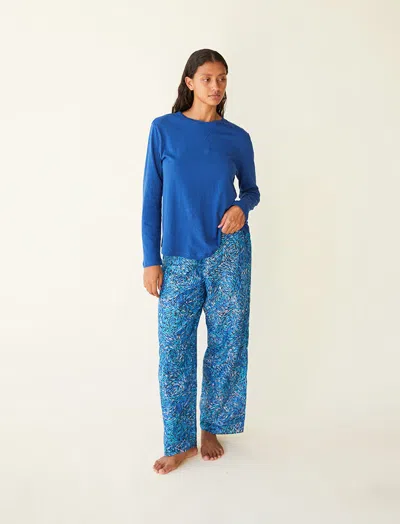 Papinelle Wild Yam Pant And Organic Cotton Top In Blue