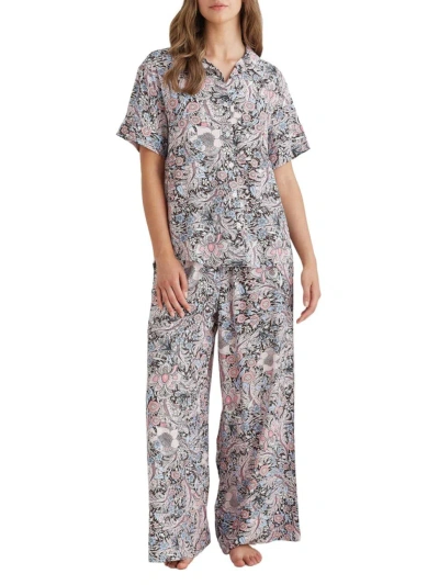 Papinelle Women's 2-piece Oversized Floral Pajama Set In Rose Dust