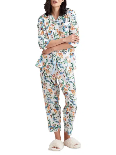 Papinelle Women's Crop Pj Sets Harper Pajamas In Multi