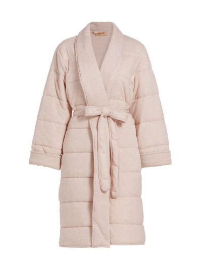 Papinelle Women's Cuddle Puffa Belted Cotton Robe In Mushroom