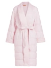 Papinelle Women's Cuddle Puffa Quilted Robe In Rose Dust