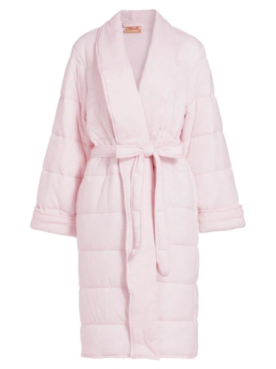 Papinelle Women's Cuddle Puffa Quilted Dressing Gown In Rose Dust