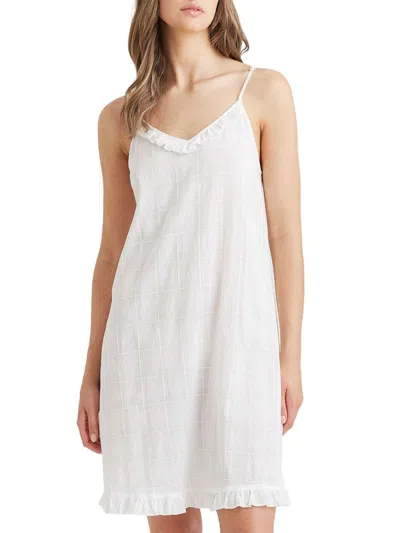 Papinelle Ivy Frill Woven Organic Cotton Nightie In White