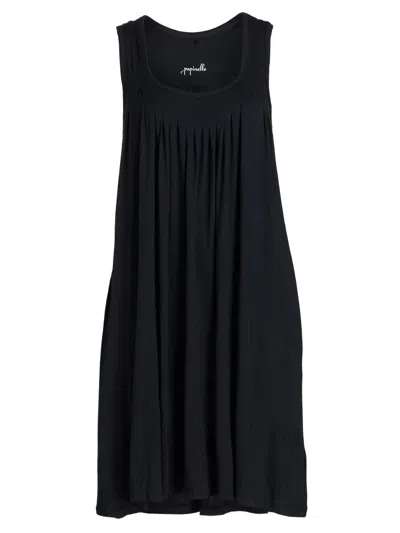 Papinelle Women's Kate Soft Pleat Sleep Dress In Black