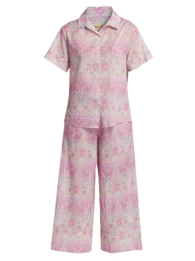 Papinelle Women's Nahla 2-piece Printed Coffee Pajama Set In Cashmere Rose