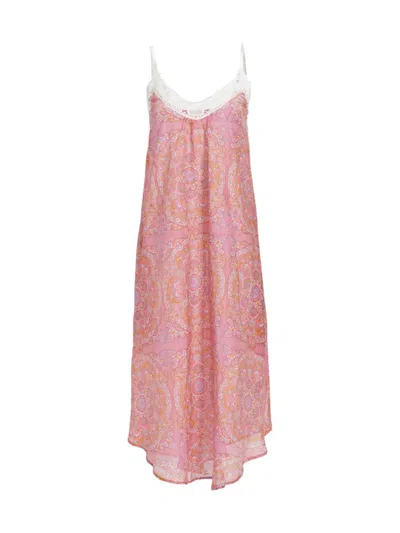 Papinelle Women's Robes & Nighties Ines Lace Front Maxi Nightie In French Rose