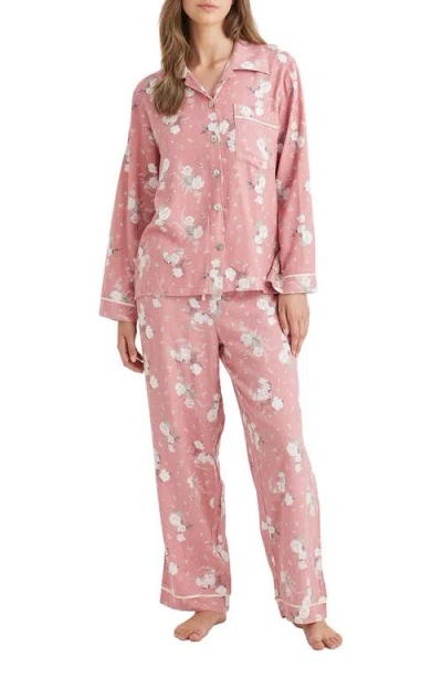 Papinelle Yolly Cosy Print Pajamas In Rose Blush