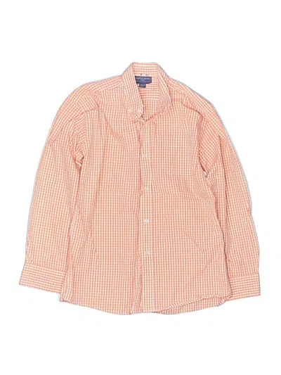 Pre-owned Papo D'anjo Kids' Long Sleeve Button Down Shirt In Orange
