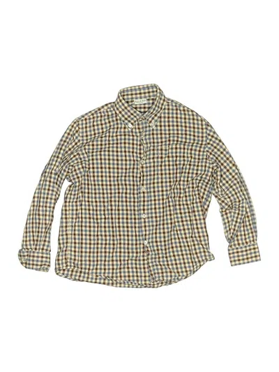 Pre-owned Papo D'anjo Kids' Long Sleeve Button Down Shirt In Yellow