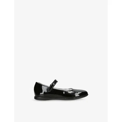 Papouelli Kids' Black Evie Velcro Patent Leather Shoes Eur 30 / 12 Uk