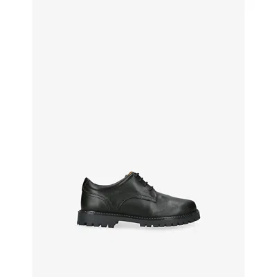 Papouelli Kids' Black Harry Lace-up Leather Shoes Eur 34 / 2 Uk