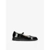 Papouelli Boys Black Kids Emilia Patent-leather Shoes 6-10 Years In Black