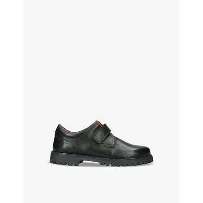 PAPOUELLI HARRY ADJUSTABLE-STRAP LEATHER SHOES 5-7 YEARS BLACK EUR 34 / 2 UK