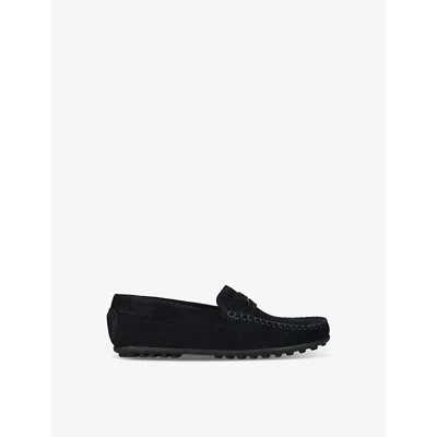 PAPOUELLI KIDS' FELIX SUEDE MOCCASINS