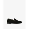 Papouelli Suede Max Loafers In Black
