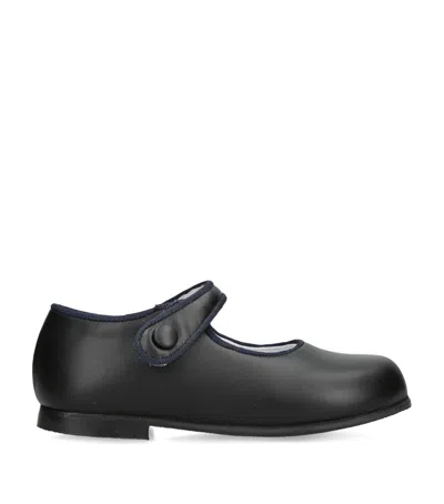 Papouelli Kids' Leather Catalina Mary Janes In Navy