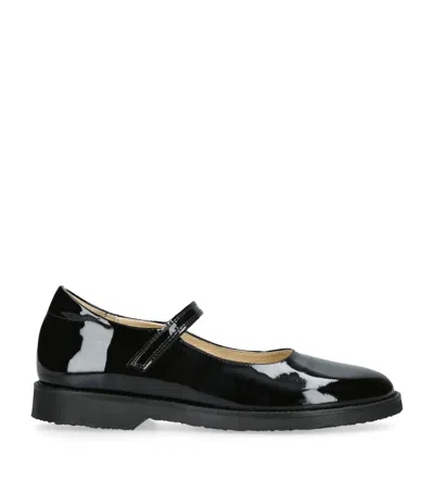 Papouelli Kids' Patent Leather Emilia Mary Janes In Black