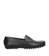 Papouelli Leather Felix Loafers In Navy