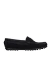 Papouelli Leather Felix Loafers In Navy