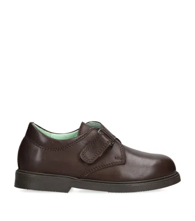 Papouelli Kids' Leather Fergus Shoes In Brown