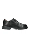 Papouelli Leather Harry School Shoes In Black