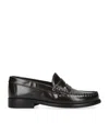 Papouelli Leather London Loafers In Black