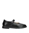 Papouelli Louisa Brogue Leather School Shoes 6-7 Years In Black