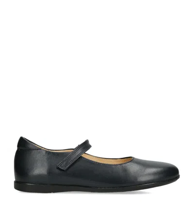 Papouelli Kids' Leather Maddie Mary Janes In Black