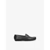 Papouelli Leather Felix Loafers In Navy
