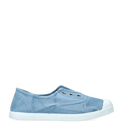 Papouelli Kids' Organic Canvas Darcie Sneakers In Blue