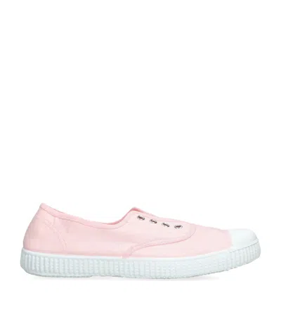 Papouelli Kids' Organic Canvas Darcie Sneakers In Pink
