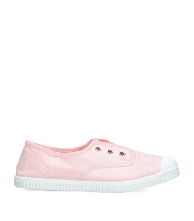 Papouelli Kids' Organic Canvas Darcie Sneakers In Pink