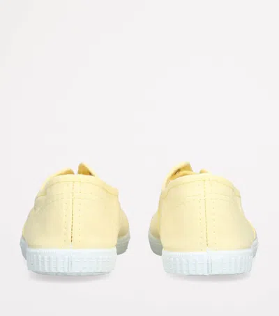 Papouelli Kids' Organic Canvas Darcie Sneakers In Yellow