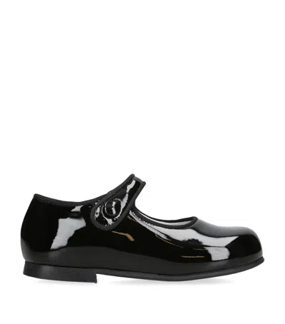 Papouelli Kids' Patent Leather Catalina Mary Janes In Black