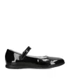 Papouelli Patent Leather Evie Flats In Black