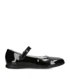 Papouelli Patent Leather Evie Flats In Black