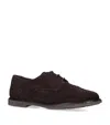 Papouelli Suede Arthur Brogues In Brown