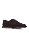 Papouelli Suede Arthur Brogues In Brown