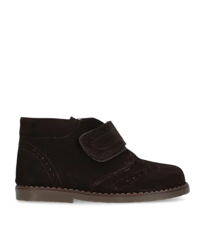 Papouelli Kids' Suede Jimmy Loafers In Brown